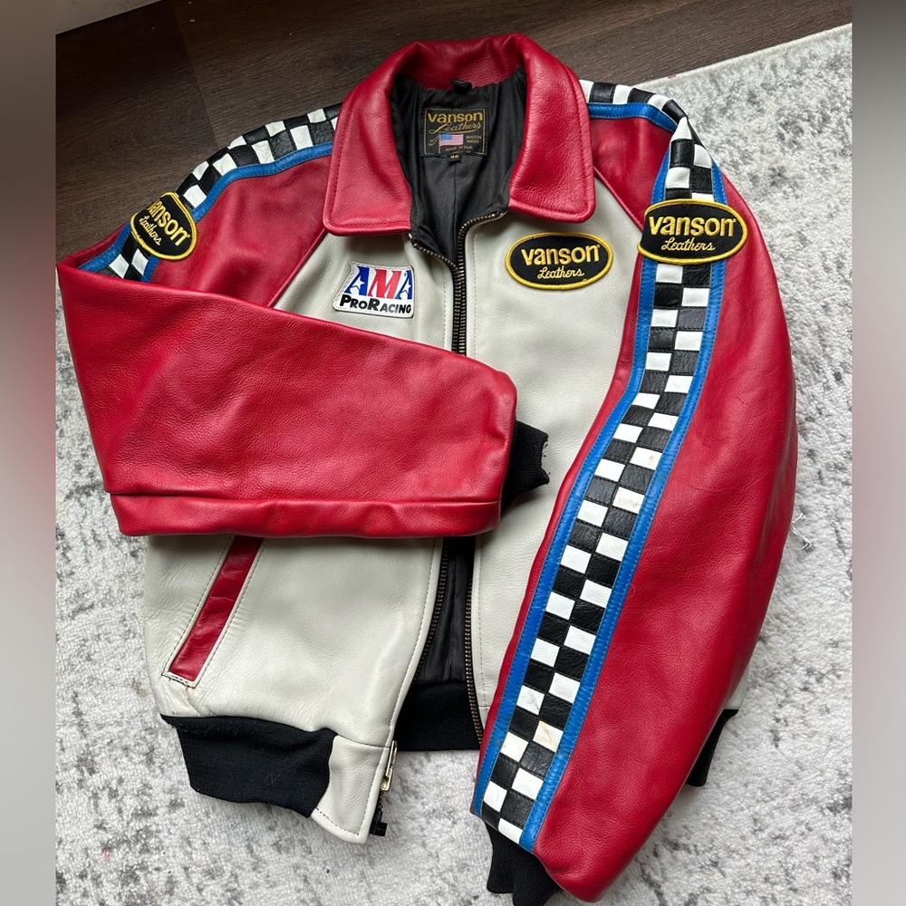 Vintage bomber leather jacket